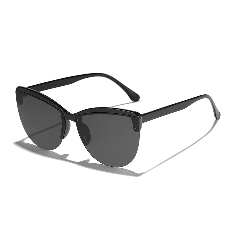 Y2K Vintage Half Frame Cat Eye Sunglasses Women For Men Punk Brand Designer Sun Glasses Luxury Pink Eyeglasses Sexy Lady Shades