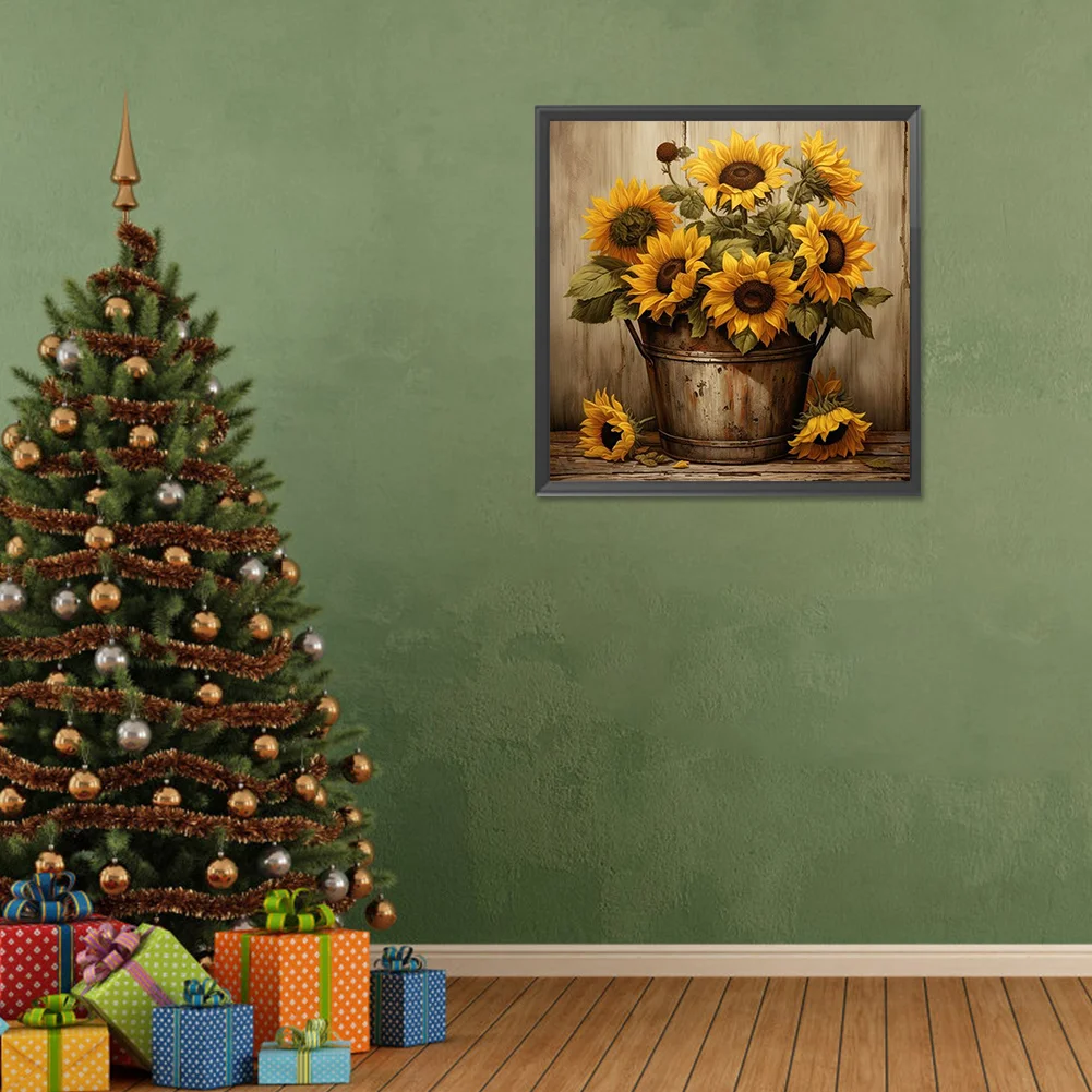Diamond Painting - Full Round Drill - Sunflower(Canvas|30*30cm)