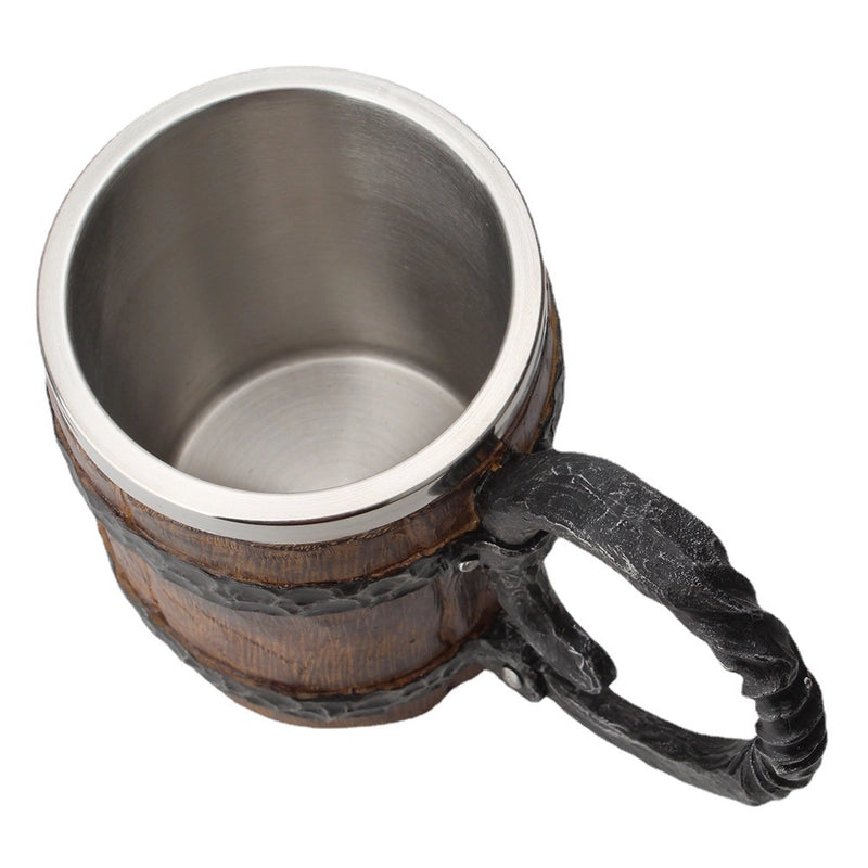 Christmas Classical Wooden Barrel Resin Water Bottles 1 Piece