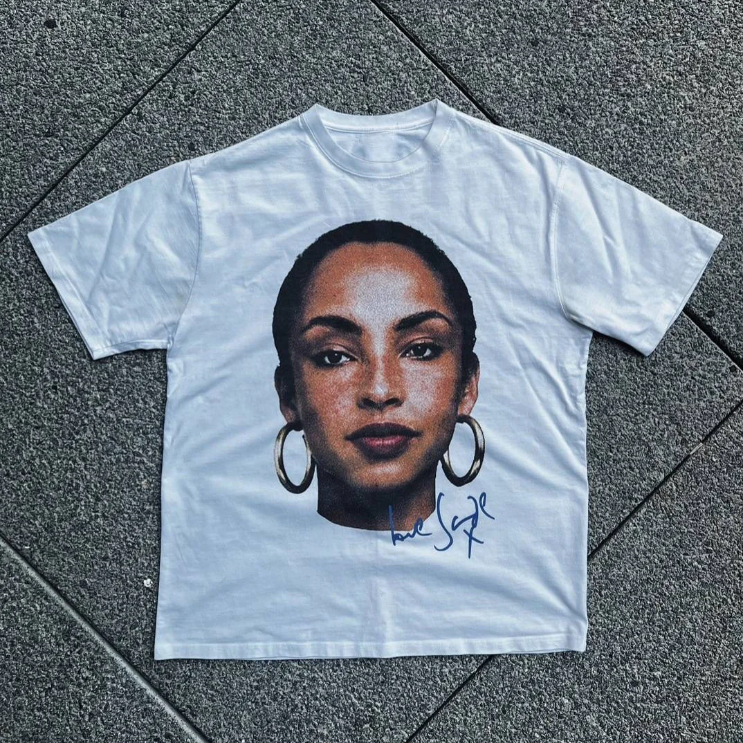 Fashion Basics Sade Adu Print Short Sleeve T-Shirt