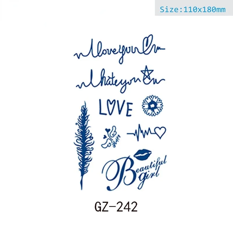 Juice tattoo stickers Net celebrity tattoo stickers lasts 15 days Herbal semi-permanent tattoo stickers