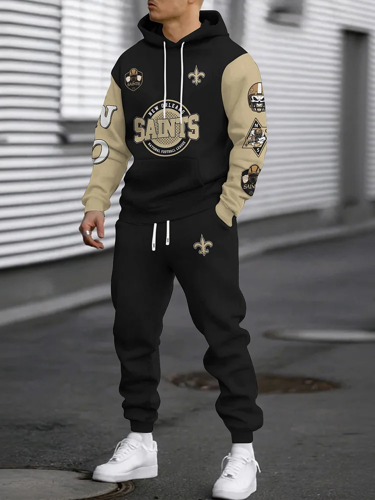 New Orleans Saints Hoodie & Pants 2 Pieces Set
