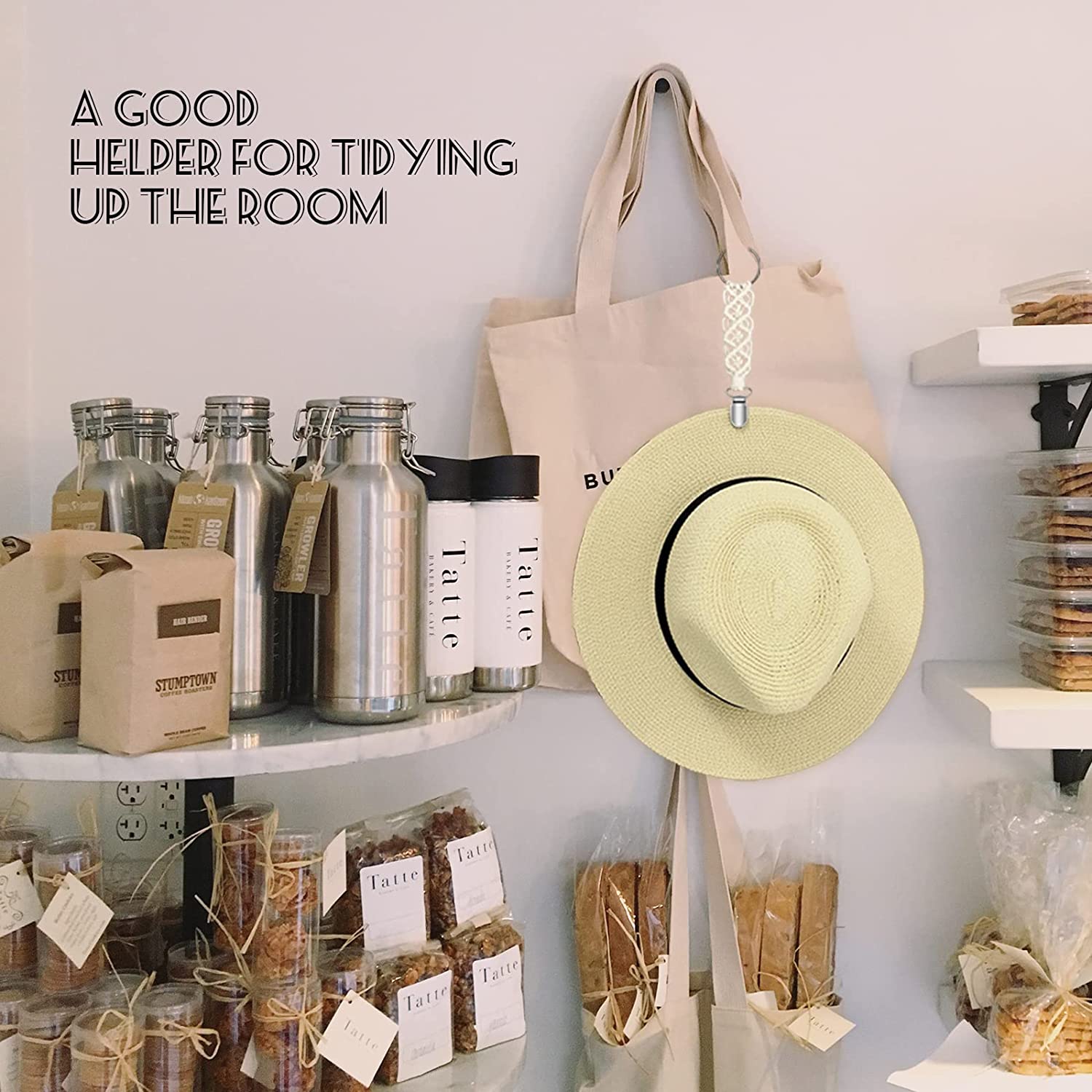 2Pcs Cotton Hat Clip for Travel, Knitting Travel Hat Clip for Bag Backpack Luggage, Hat Travel Clip for Women, Kids, Adults, Outdoor Travel Accessory Chains Hat Companion