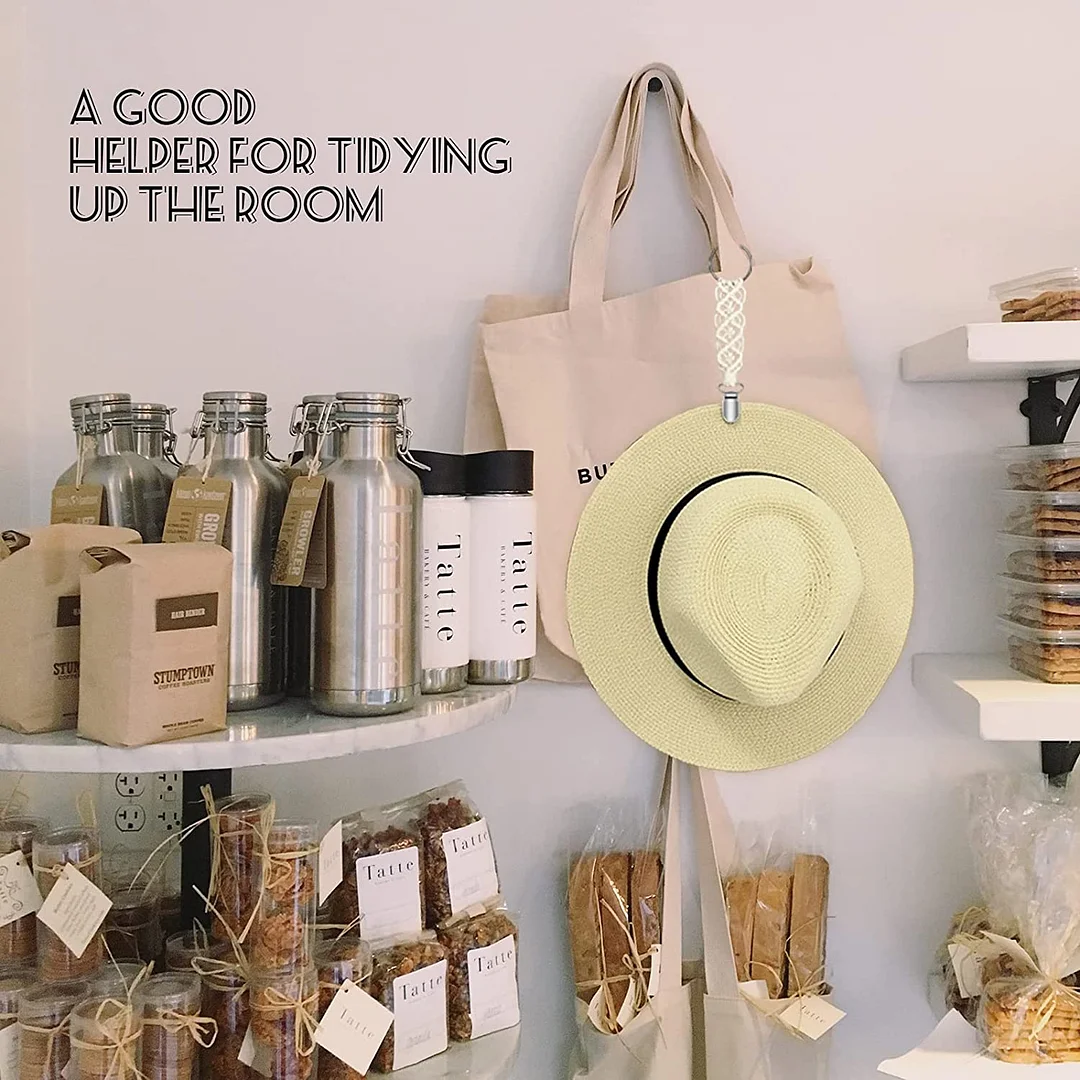 2Pcs Cotton Hat Clip for Travel, Knitting Travel Hat Clip for Bag Backpack Luggage, Hat Travel Clip for Women, Kids, Adults, Outdoor Travel Accessory Chains Hat Companion