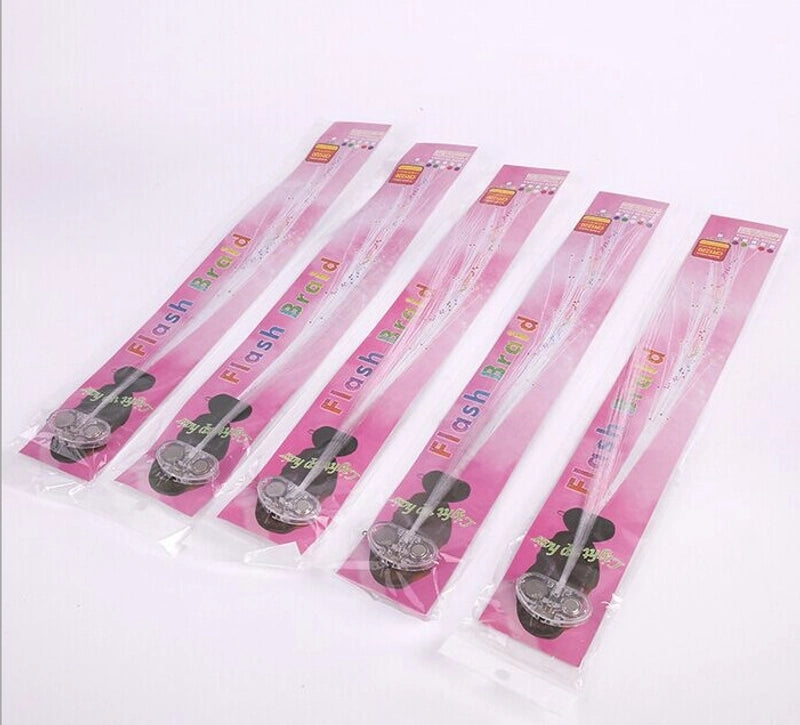 Led Colorful Luminous Braid Fiber Optic Braid Party Festival Supplies