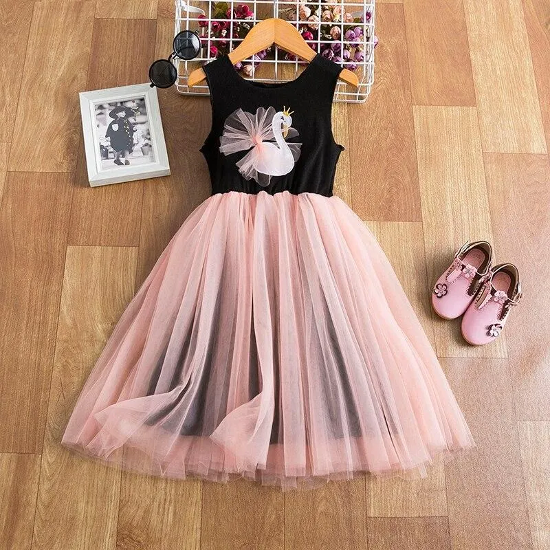Summer Girl Vest Dress Tutu Children Clothes for Kids Girl Clothing 3 4 5 6 7 8 Years Princess Party Girls Dresses Vestidos