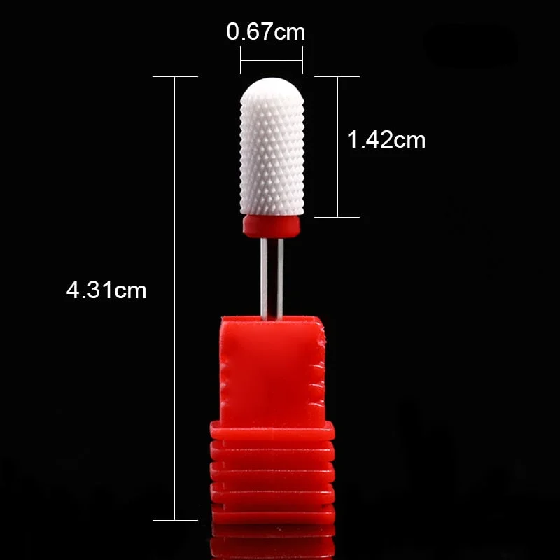 Nail Drill Bits Ceramic Milling Cutter Manicure Electric Nail Files Grinding Bits Mills Cutter Burr Pedicure Nail Art Tools-Nail Inspo