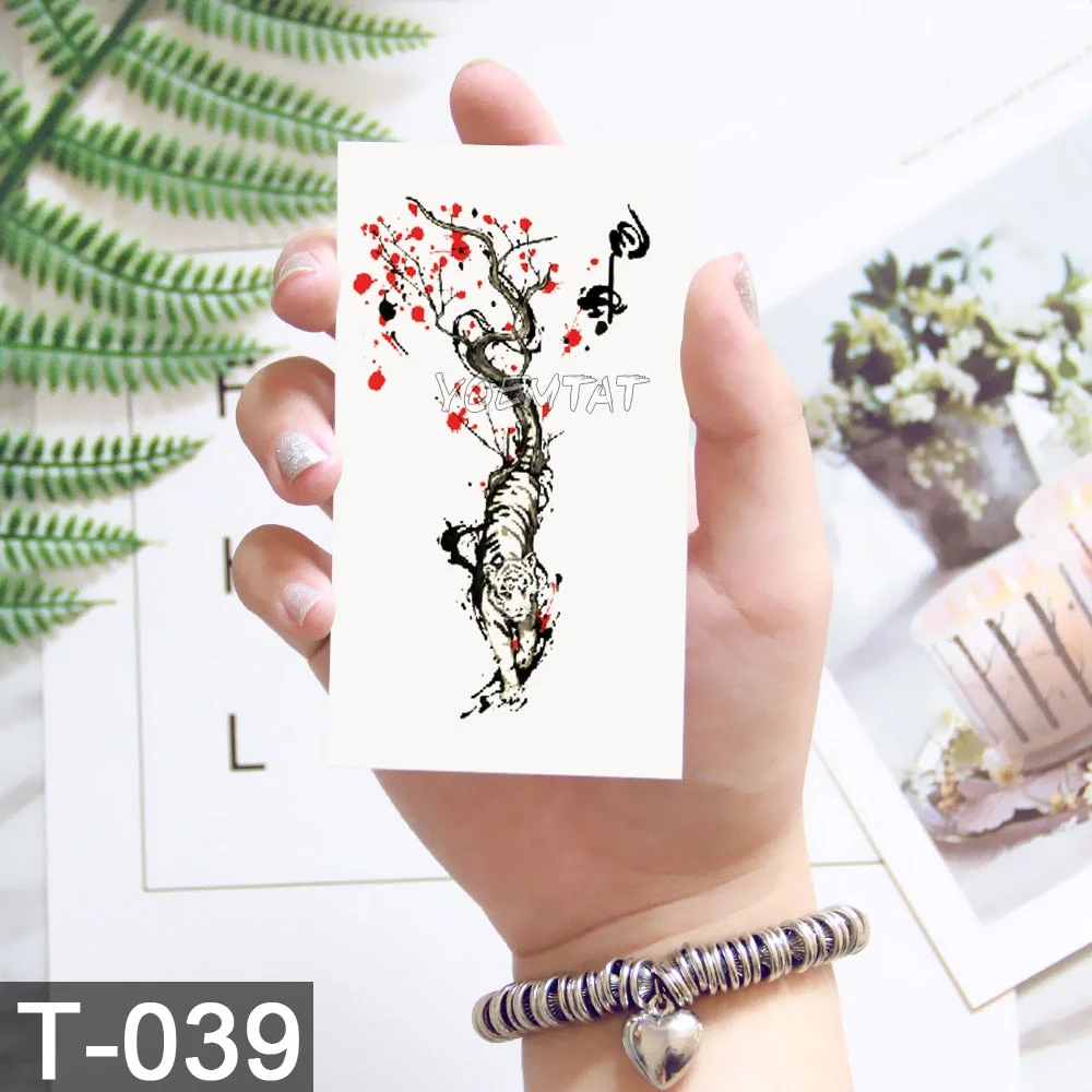 Waterproof Temporary Tattoo Sticker Cute Watercolor Cartoon Design Children Lamp Water Transfer Tatto Marine Man Girl Fake Tatoo