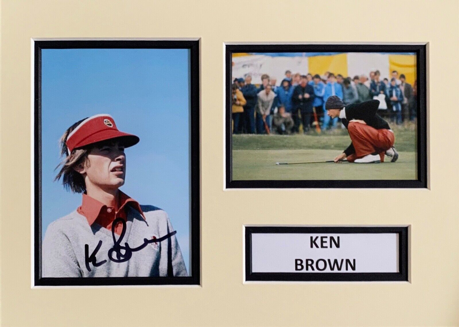 KEN BROWN HAND SIGNED A4 Photo Poster painting MOUNT DISPLAY GOLF AUTOGRAPH 4