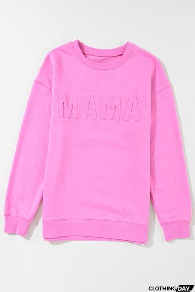 MAMA Round Neck Dropped Shoulder Sweatshirt