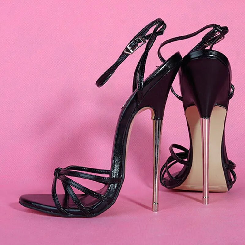 VCSHOES Women's Shoes 6.3in Heel Height PU Stiletto Heel Sandals High Heels No.109