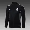 2025/2026 Real Madrid Long Zipped Jacket Black Football Shirt 1:1 Thai Quality
