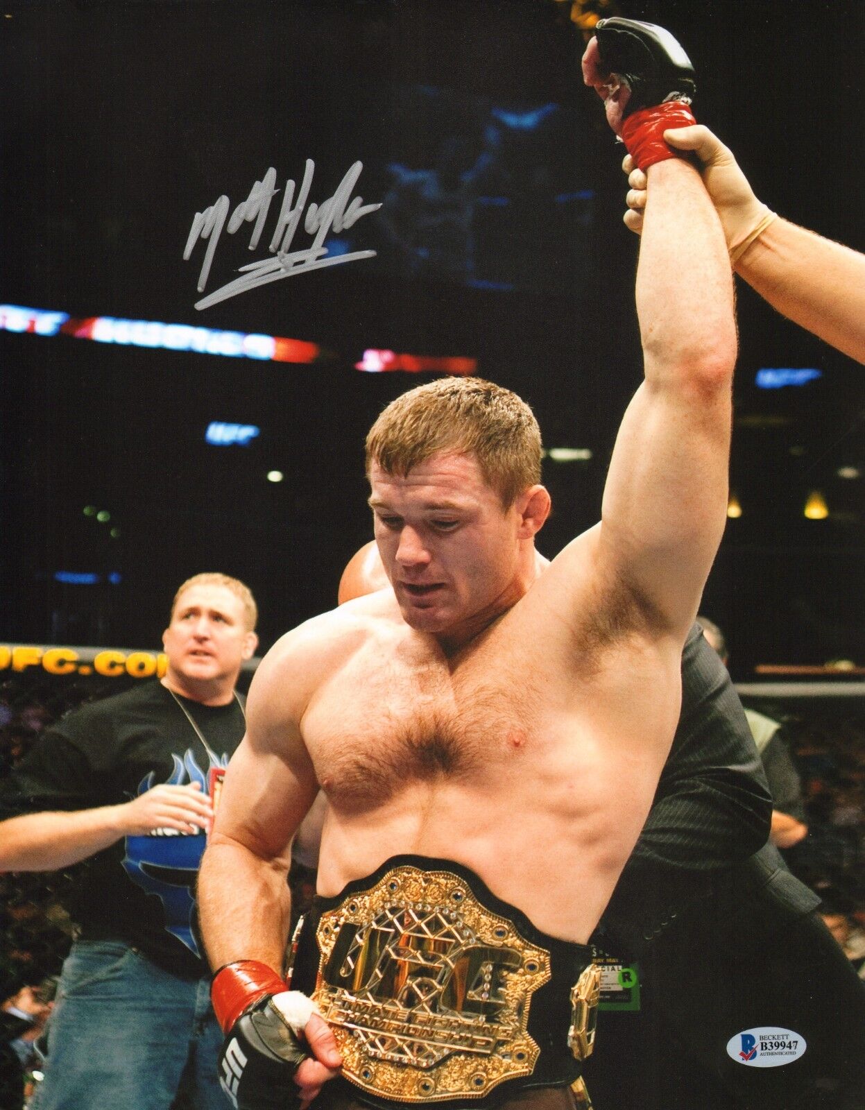 Matt Hughes Signed UFC 11x14 Photo Poster painting BAS Beckett COA Belt Picture Autograph 50 63