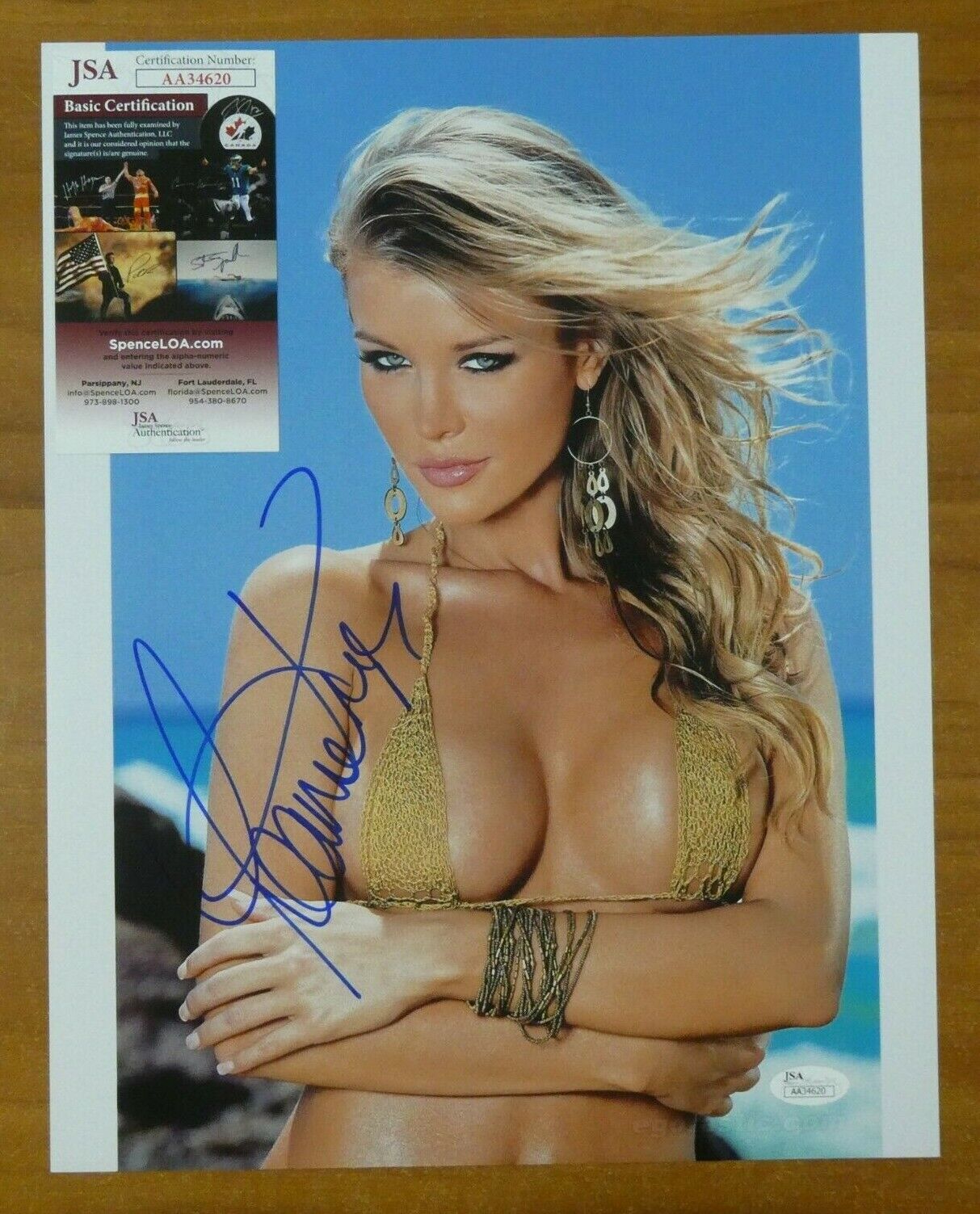 Joanna Krupa Model Actress Hand Signed Autograph 11x14 Photo Poster painting with JSA COA