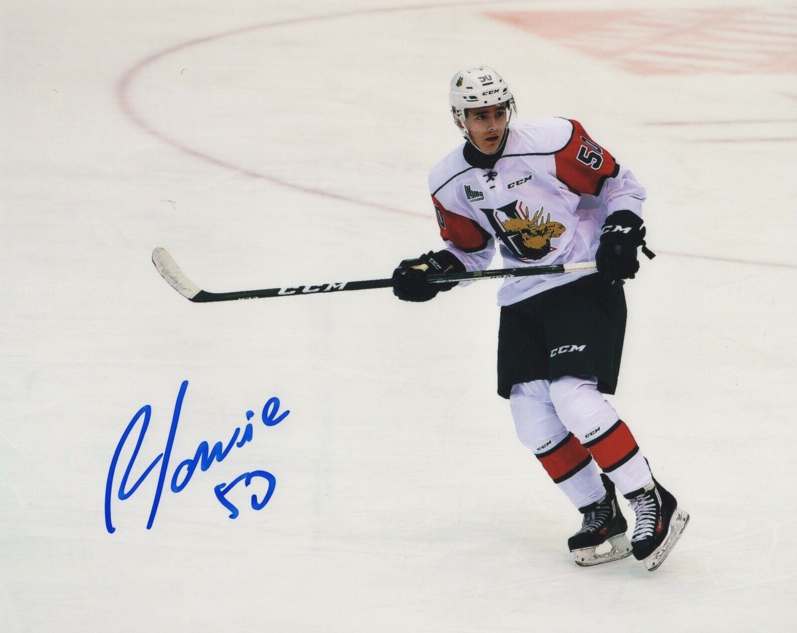 RAPHAEL LAVOIE SIGNED HALIFAX MOOSEHEADS 8X10 Photo Poster painting OILERS EXACT PROOF #3