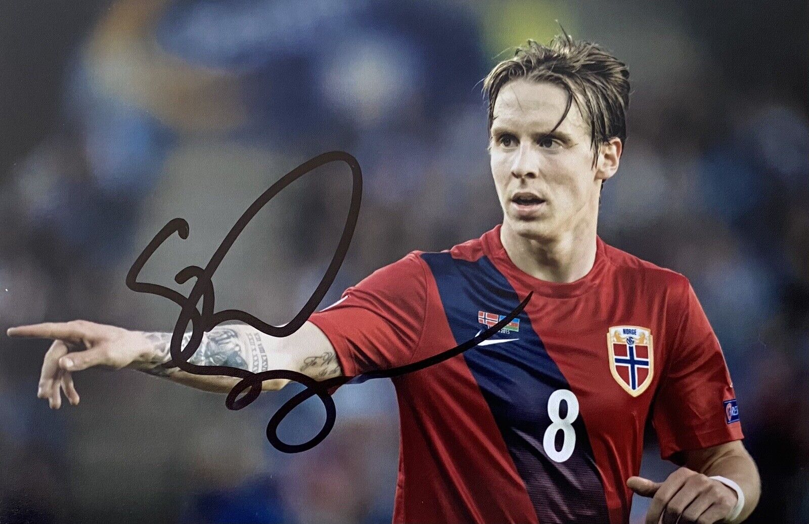 Stefan Johansen Genuine Hand Signed Norway 6X4 Photo Poster painting