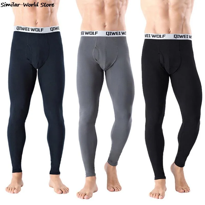 Autumn And Winter Men Thermal Underwear Warm Bottom Long Pants Leggings Cotton Normally Thermal Underwear
