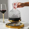 Luxury Wine Decanter Holder Tumbler Design Wine Decanter for Holiday Wedding Home, Argent jug 