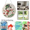 Christmas Snowman 2D Flat DIY Diamond Painting Pendant 9.84x9.84in
