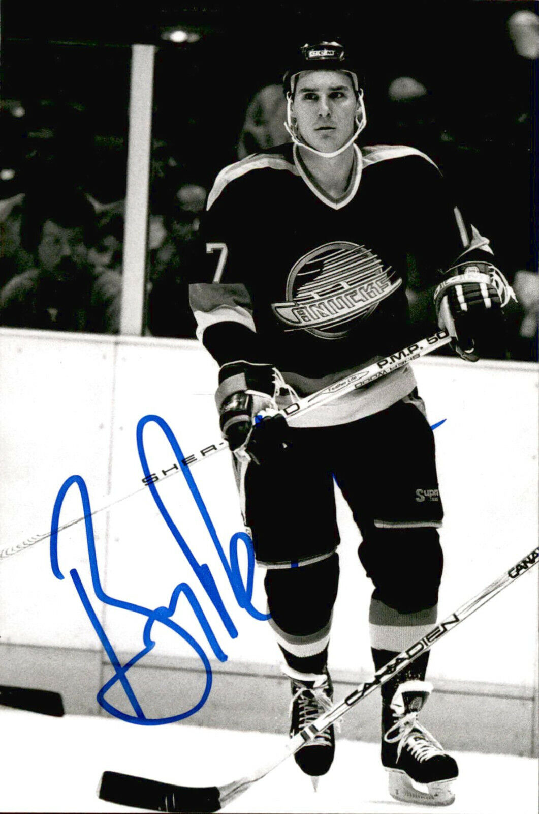 Barry Pederson SIGNED autographed 4x6 Photo Poster painting VANCOUVER CANUCKS #5