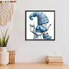 Toilette gnome-plein rond diamant peinture-30 * 30cm