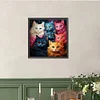 Bunte Katze - runder Bohrer Diamond Painting - 40*40cm