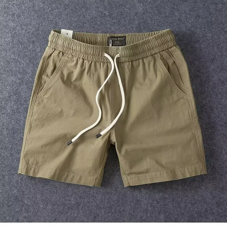 Summer New Pure Cotton Loose Fit Beach orts Men's American Casual Trendy Brand Tee-quarter Length Spor orts