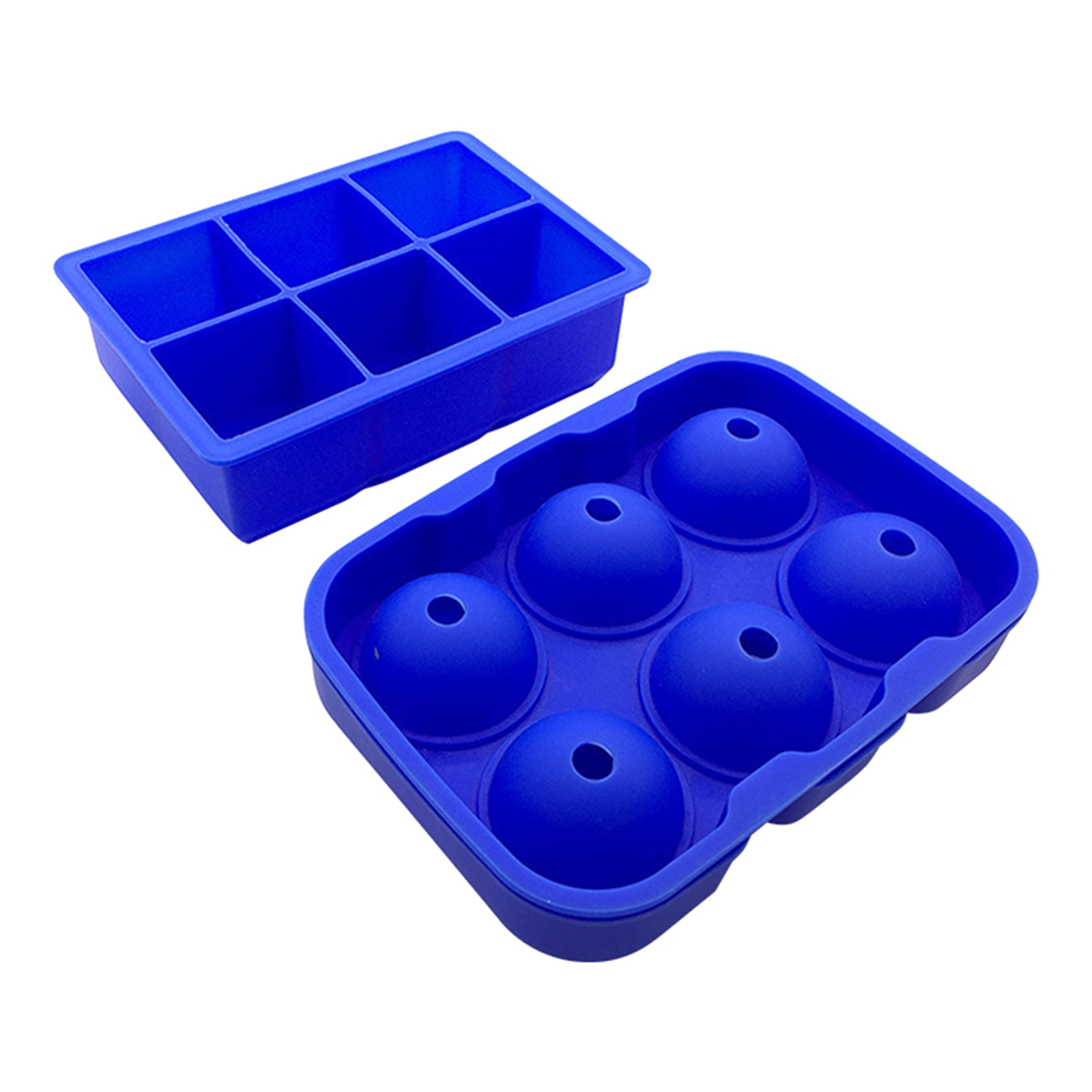 

Silicone Ice Tray 6-Cavity Round Ball Ice Cube Maker Flexible Freezer Mold, 501 Original