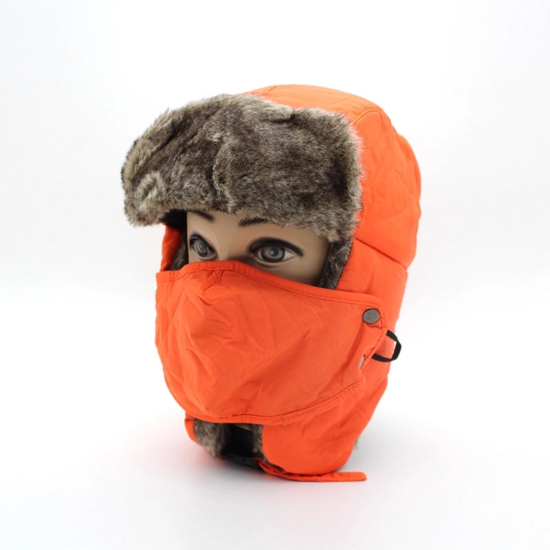 Winter Warm Lei Feng Hat Men’s And Women’s Outdoor Cycling Windproof Ear Protection Hat Northeast Ski Fleece-lined Thickened Cold-proof Hat