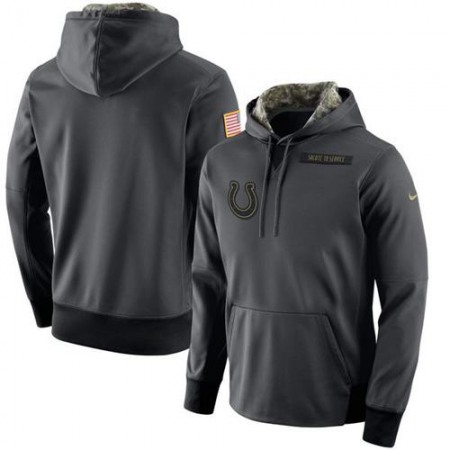 Men's Indianapolis Colts  Anthracite Salute to Service Player Performance Hoodie