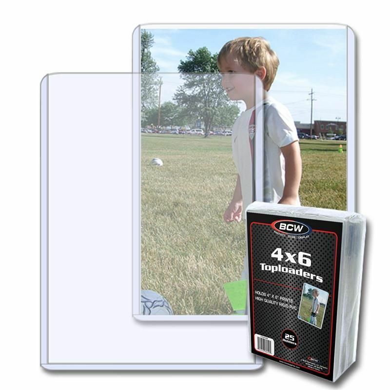 4x6 inch card Photo Poster painting or postcard topload BCW plastic display holders (pack of 25)