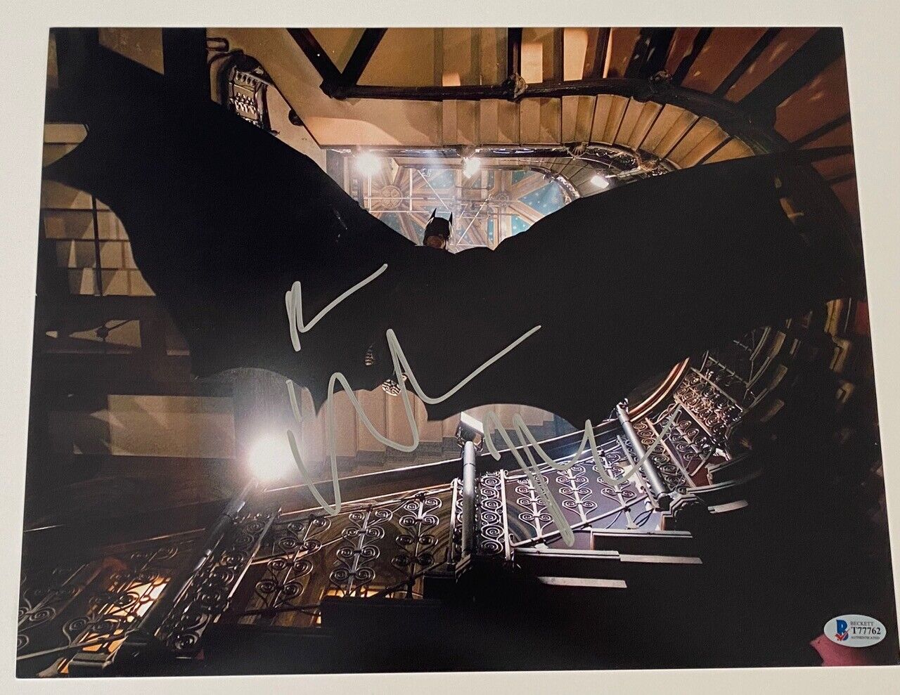 Christian Bale Signed 11x14 Photo Poster painting THE DARK KNIGHT RISES Batman Beckett BAS COA