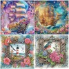 (US Only)4pcs Sailboat - Diamond Painting - Partial Special Shaped Drill (Canvas|30*30cm)