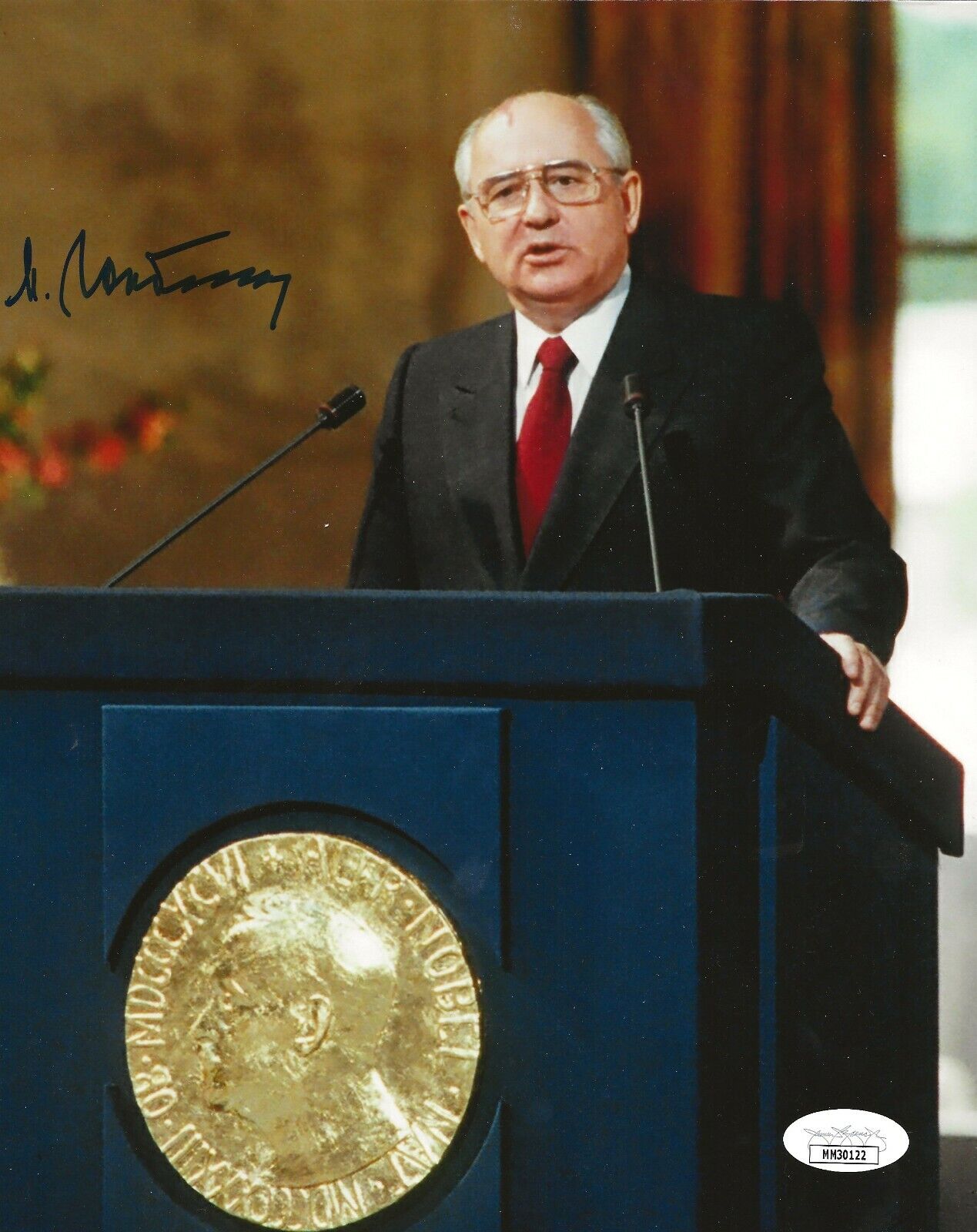 Mikhail Gorbachev REAL hand SIGNED 8x10 Photo Poster painting #1 JSA COA Soviet Leader