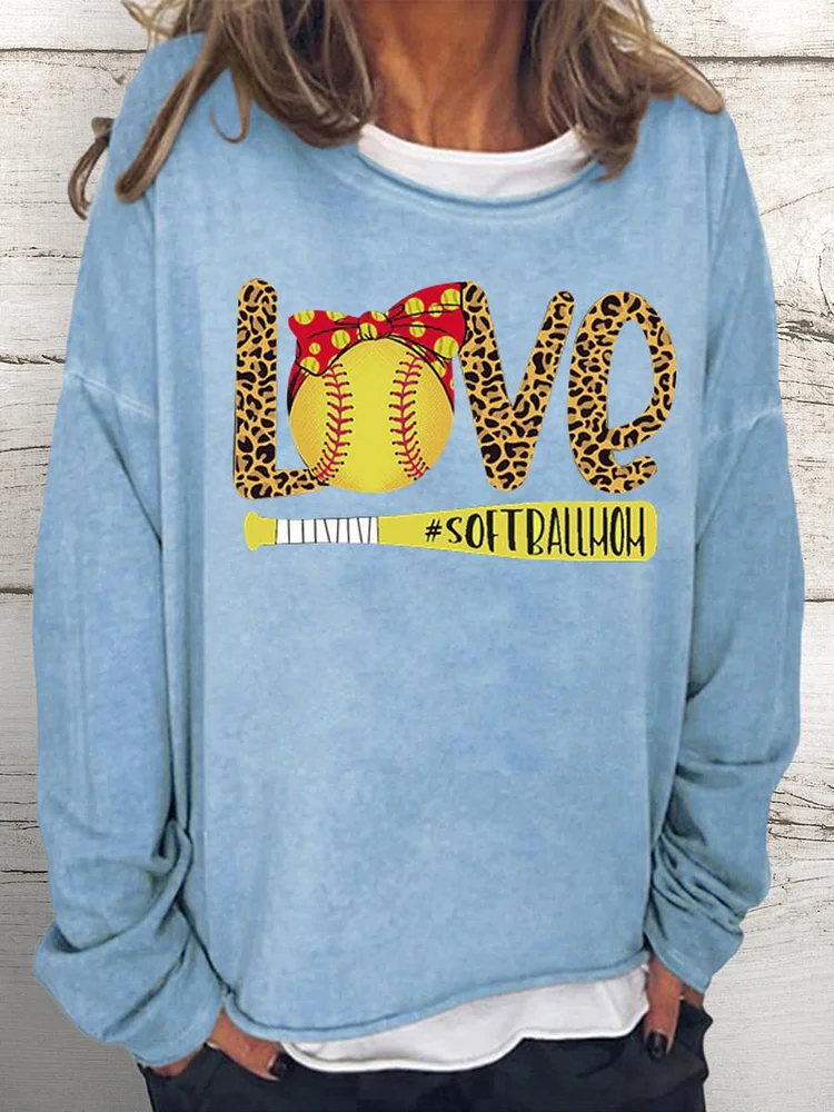 Softball Women Loose Sweatshirt-Annaletters