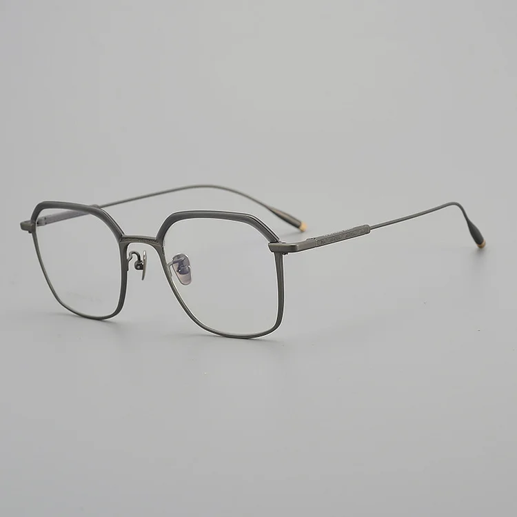 Classical Pure Titanium Square Men Glasses Frames Luxury  Eyeglasses Women High Quality Retro Vintage Eyewear