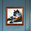 (US Only)Paint By Numbers Kit On Canvas DIY Oil Art Cat Picture Home Wall Decor40x40cm