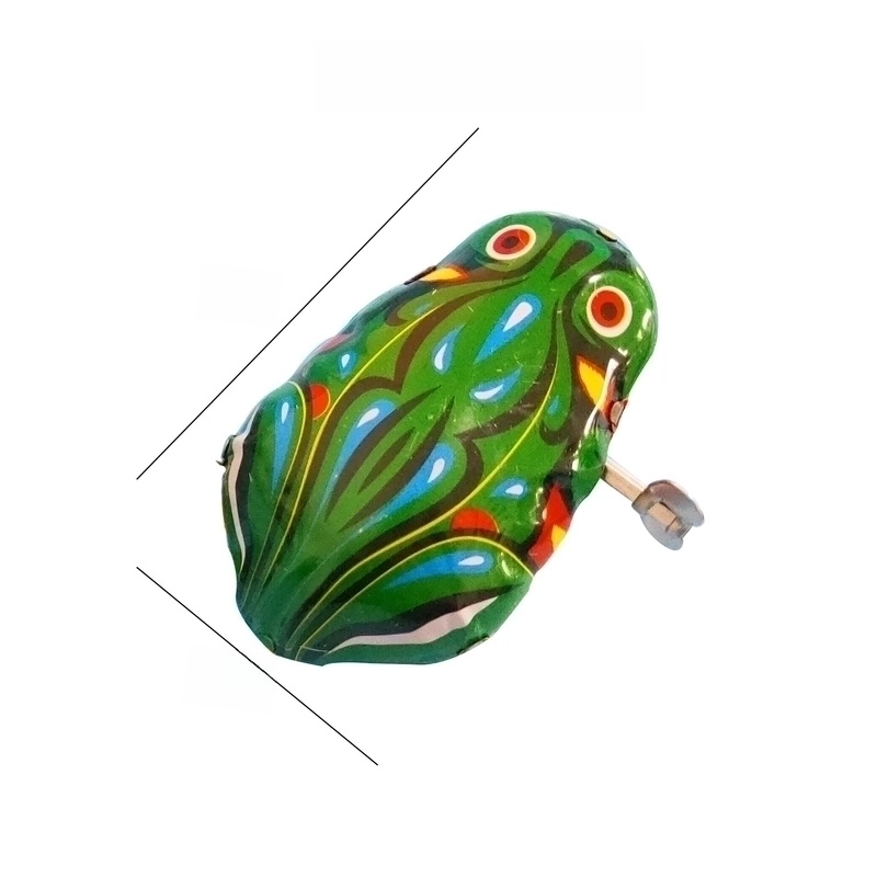 Classic Tin Frog Clockwork Baby Toy