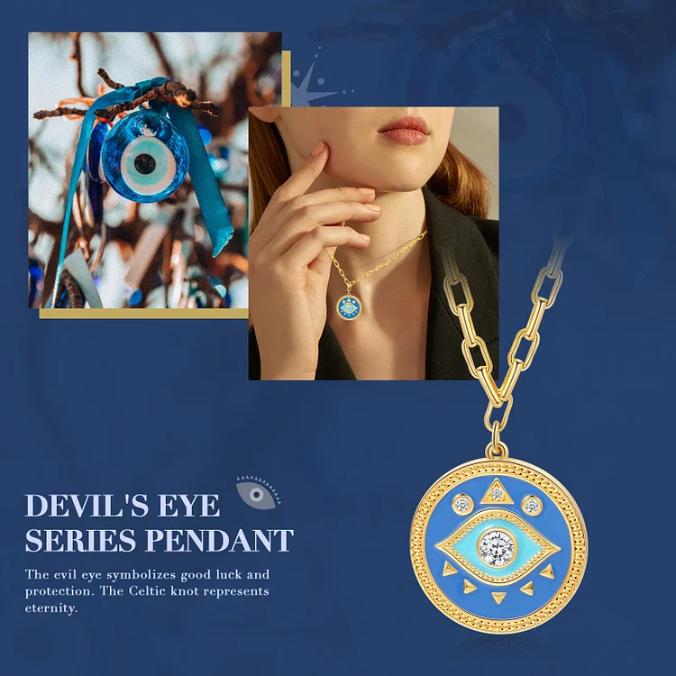 Personalisierte Dämonenauge Halskette Böse Auge Kette mit