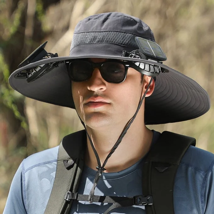 🏆 50K+ SOLD! &ndash; Almost Gone-⚡2025 New Ultralight Solar Fan Sun Hat &ndash; Lighter Than a Baseball!⚾