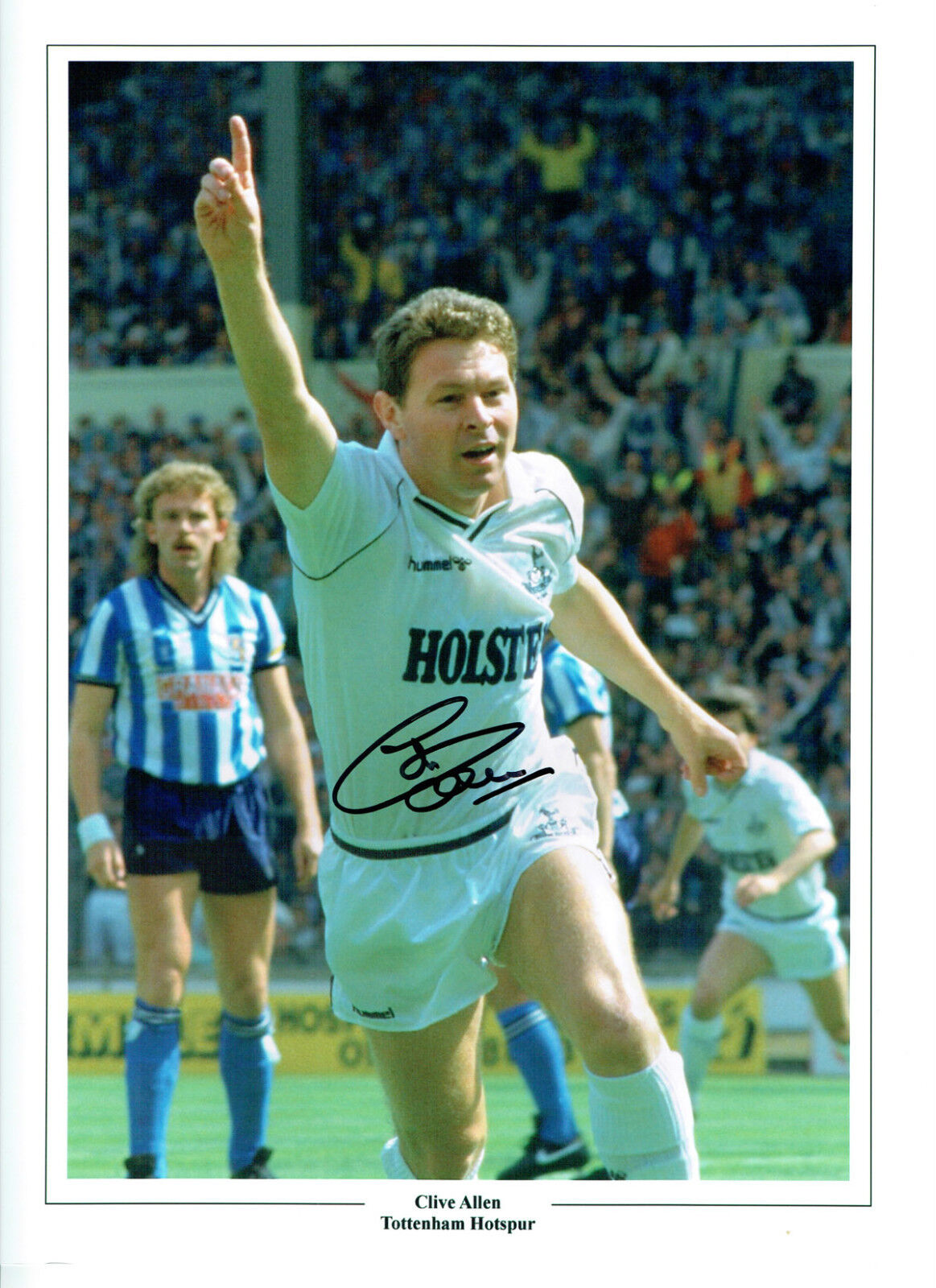 Clive ALLEN Signed Autograph Spurs Tottenham Hotspurs 16x12 Photo Poster painting AFTAL COA