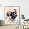 Pug Dog-11CT Stamped Cross Stitch 40*50cm/15.75*19.69in