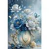 Blue Flower-11CT Stamped Cross Stitch 40*60cm tapestrymarket