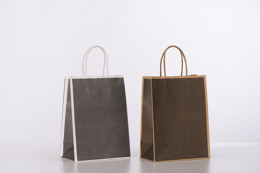 Grey Paper Bags With Logo