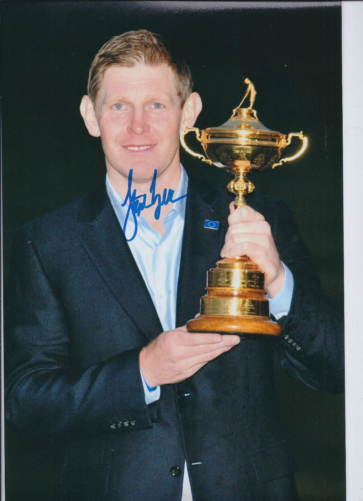 Stephen GALLACHER SIGNED Autograph 12x8 Photo Poster painting AFTAL COA 2014 Ryder Cup WINNER