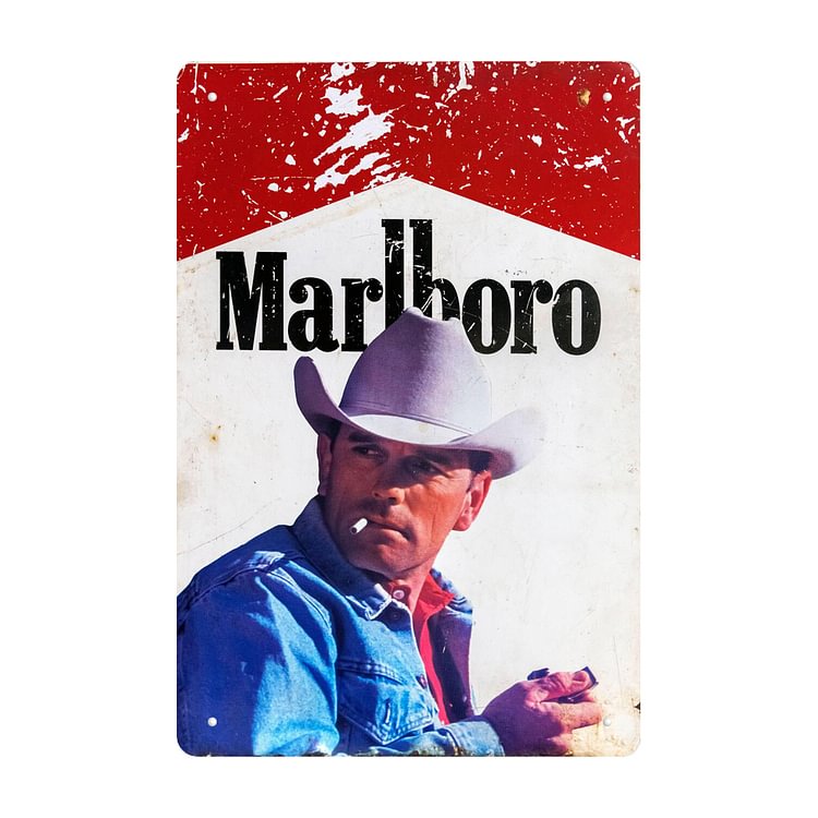 Marlboro cowboy - Enseigne Vintage Métallique/enseignes en bois - 20*30cm/30*40cm