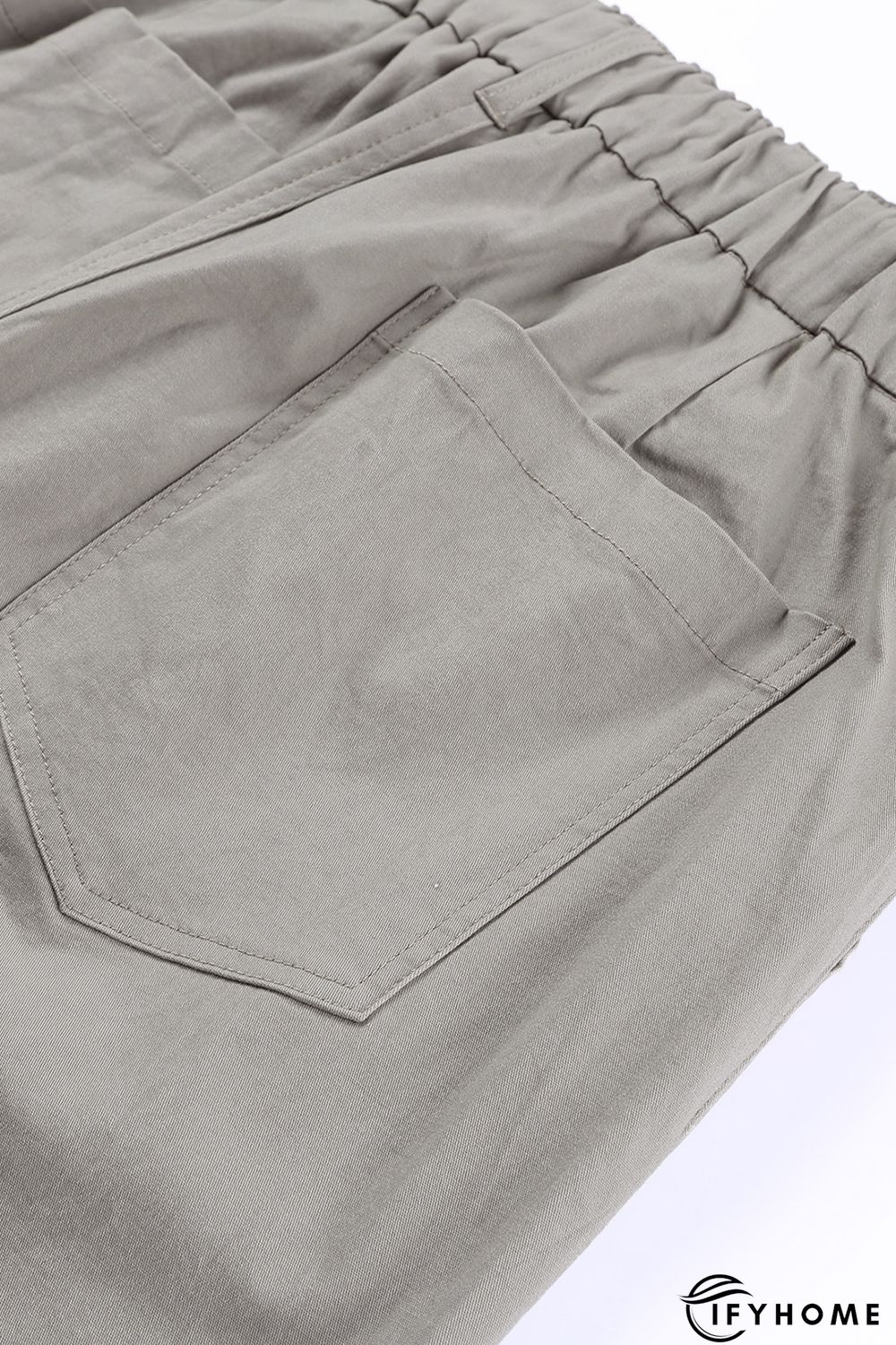 Green Slim Fit Pocketed Twill Jogger Pants | IFYHOME