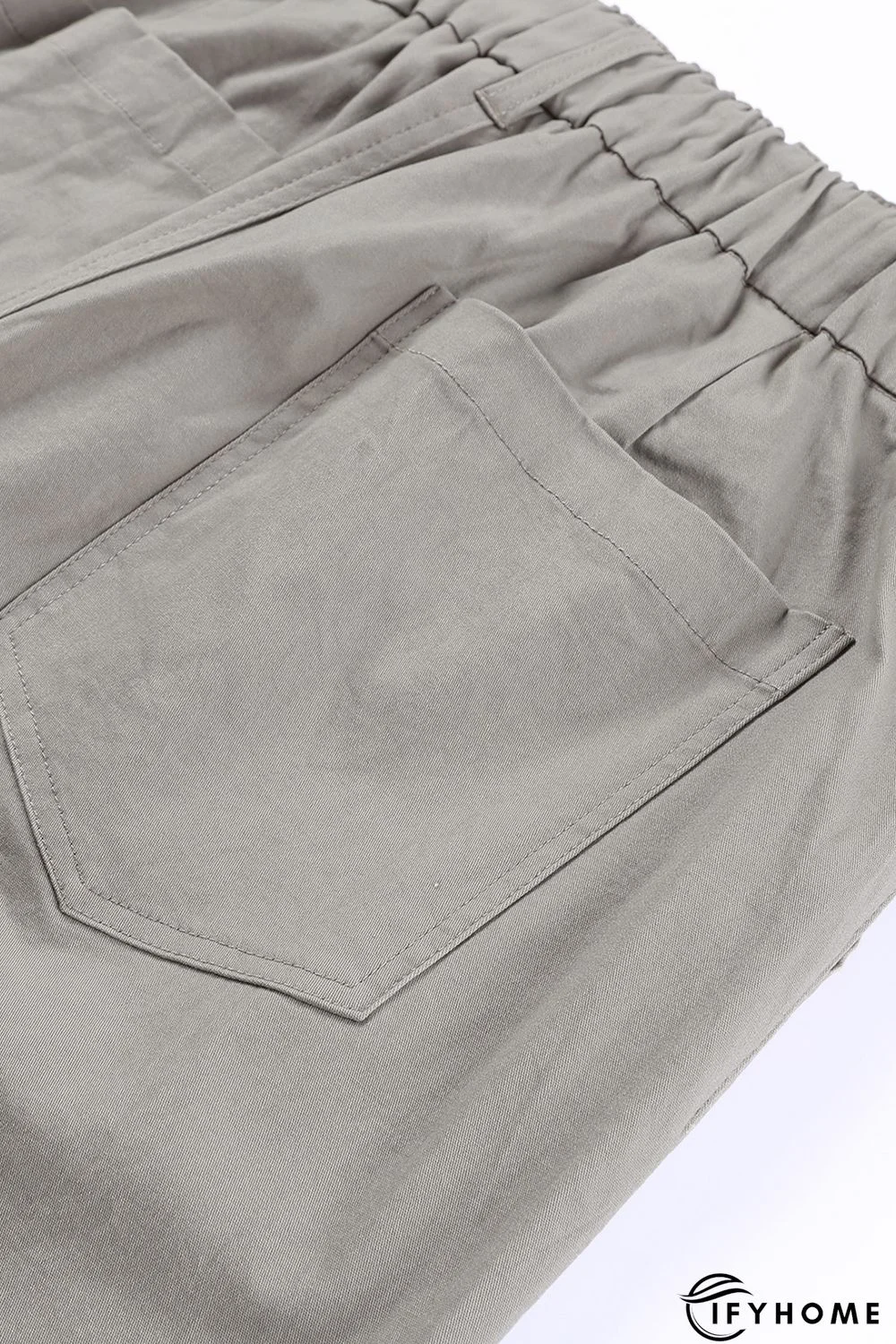 Green Slim Fit Pocketed Twill Jogger Pants | IFYHOME