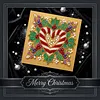 (25x25cm)DIY Pearl Painting Xmas Framed Handmade Pearl Material Art Kit Living Room Decor