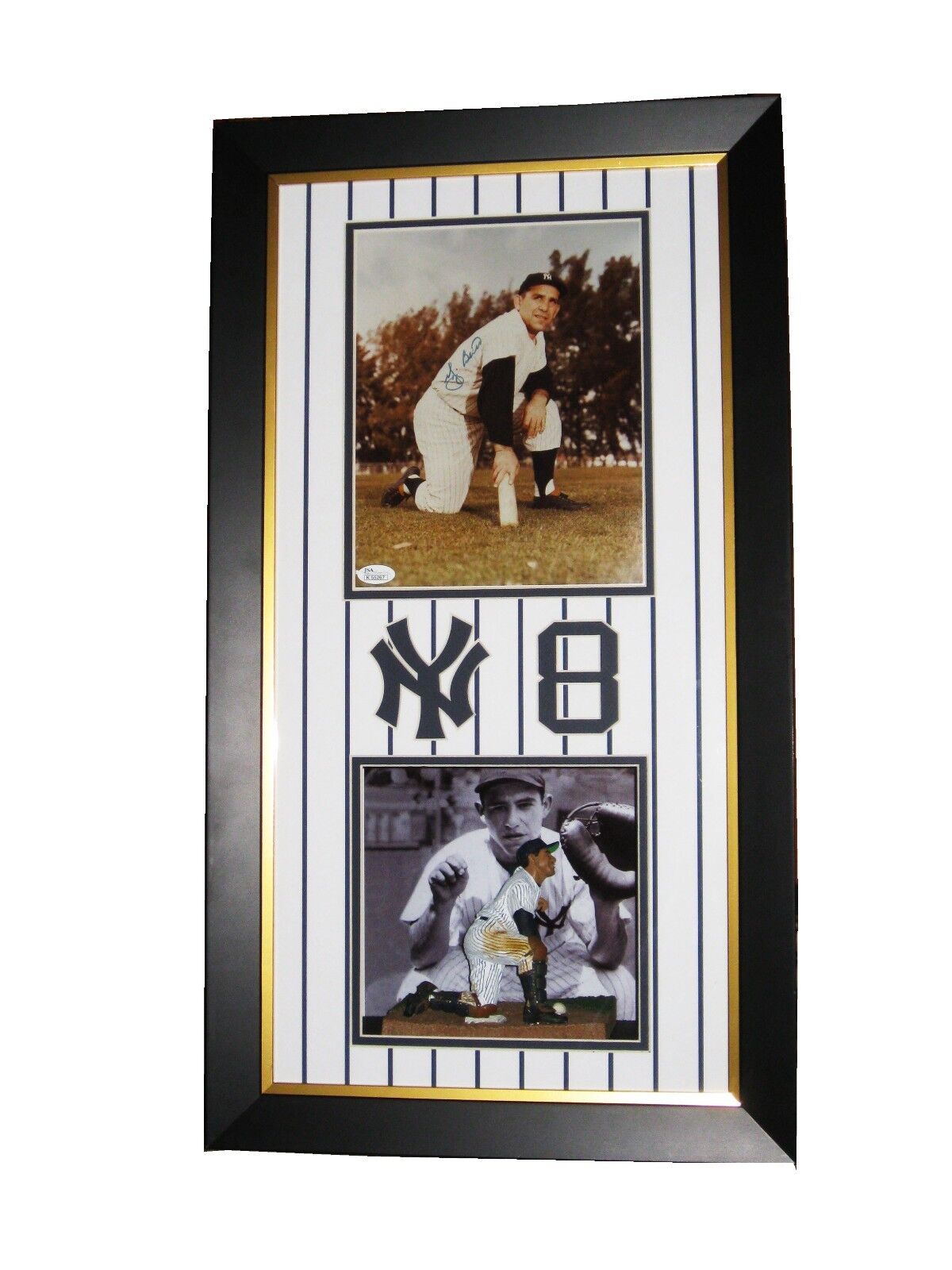 MLB YOGI BERRA HAND SIGNED AUTOGRAPHED FRAMED Photo Poster painting SHADOW BOX PLAQUED JSA COA